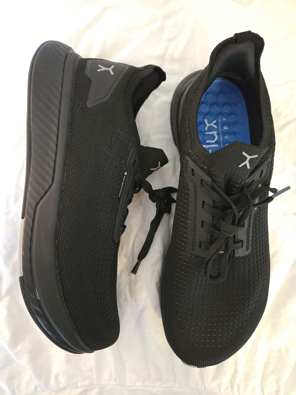 Flux Adapt Runner H20 Pro Black Mens 9 Womens 10.5 Waterproof Athletic Shoes - Picture 4 of 8